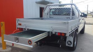 Ford Ranger Dual Cab Tiger Tradie Tray with Trundle out #43