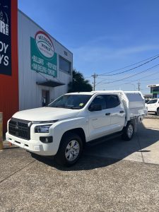 Mitsibishi Triton Dual Cab with Tradie Tray Powdercoated White #8