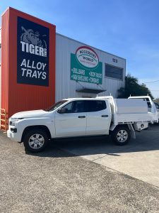 Mitsibishi Triton Dual Cab with Tradie Tray Powdercoated White #10