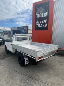 Single Cab Toyota Hilux with a Tiger Heavy Duty Tough Alloy Tray and Trundle Drawer  #4