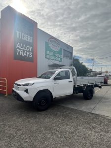 Single Cab Toyota Hilux with a Tiger Heavy Duty Tough Alloy Tray and Trundle Drawer #3