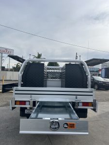 Toyota Hilux Dual Cab with Tiger Heavy Duty Tough Alloy Series. ft Trundle Drawer and Powdercoated black toolboxes and underbodies #67